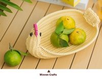 Handgemaakte gevlochten fruitmand met zwanendesign, dienblad voor tafeldecoratie, snackpresentatie, decoratieve mand voor thuis, nieuwigheidsartikel.