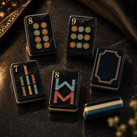 Meilleures ventes 2026 : Ensemble de Mahjong américain en cristal acrylique noir, style chinois ancien, luxueux, durable et écologique