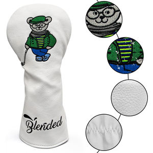 Housse de tête de club de golf OEM personnalisée pour Driver/3 Wood/Hybride en cuir PU avec logo brodé - Product Image 3