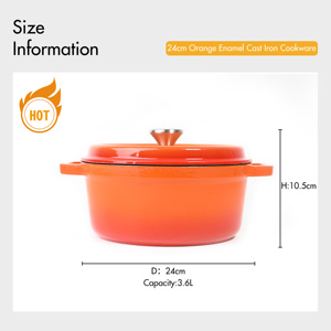 Raylon 30% de réduction en gros, batterie de cuisine en <span class=keywords><strong>fonte</strong></span> <span class=keywords><strong>émaillée</strong></span> de qualité supérieure, non toxique, revêtement émaillé jaune, antiadhésif, cocotte en <span class=keywords><strong>fonte</strong></span> - Product Image 3