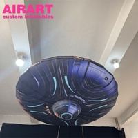 Asılı dekorasyon şişme UFO gemi modeli, şişme büyük UFO uzay gemisi balon