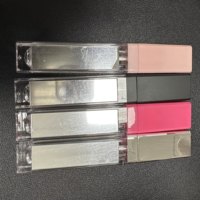 Tube vide en plastique mat rose et argenté de 7 ml pour gloss à lèvres avec applicateur et miroir – Vente en gros