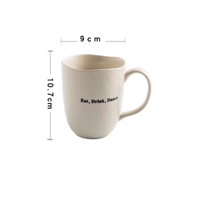 Tazza <span class=keywords><strong>in</strong></span> Ceramica a Righe con <span class=keywords><strong>Citazione</strong></span> Motivazionale 'Oggi è un Giorno Meraviglioso' Stampata Design Unico del Manico Articolo per Bere - Product Image 2