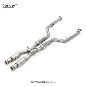 Silencieux d'échappement BSK SS304 pour BMW M3 E90/E92/E93 V8 4.0L 2008-2013 X-pipe avec quad résonateurs système d'échappement de voiture de sport