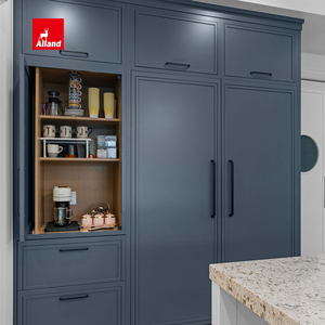 Allandcabinet Gabinete de cocina de roble blanco de corte Rift con marco de losa de madera de <span class=keywords><strong>dos</strong></span> tonos con <span class=keywords><strong>despensa</strong></span> de puerta de bolsillo - Product Image 3