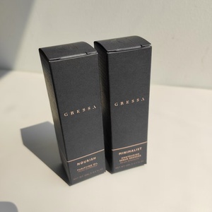 Groothandel Luxe Papieren Opvouwbare Verpakking Zwart Kaart Papieren Dozen Met Debossed Voor Etherische Olie Geschenkdoos - Product Image 3