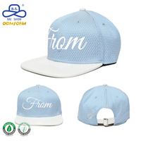 Casquettes de baseball à visière plate respirantes, design color-block personnalisé, avec logo privé, pour l'été et les activités décontractées en extérieur