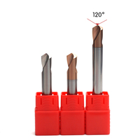 Fraise à chanfreiner à deux dents en carbure de tungstène AZZKOR HRC58 65 pour acier