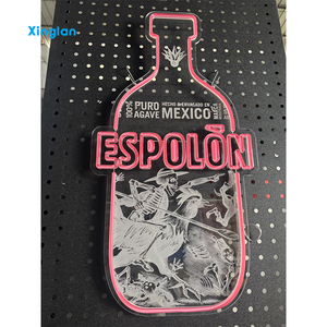 Letrero LED de Neón con Forma de Botella Personalizada, Letrero Luminoso Decorativo para Interiores de Bares y Pubs, Letrero Publicitario Iluminado para Montar en la Pared con la Marca de <span class=keywords><strong>Tequila</strong></span> o Licor - Product Image 3