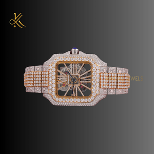 Montre élégante de luxe en diamant Moissanite pour hommes avec des finitions haut de gamme et un savoir-faire supérieur pour un look moderne et sophistiqué - Product Image 5