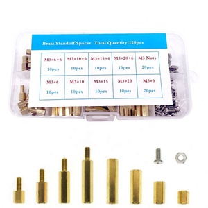 Juego de 120 Postes Hexagonales de Cobre M3 de Una y Dos Pasadas con Tornillos y Tuercas en Caja - Product Image 6