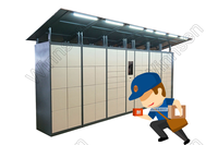 Panel solar de Metal para exteriores, paquete de Almacenamiento Inteligente de alimentos frescos, con wifi, software de casillero de entrega