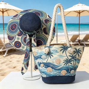 Bolso de Hombro Bohemia de Paja y Piel Sintética con Gran Capacidad, Estilo Bandolera para Playa - Product Image 3