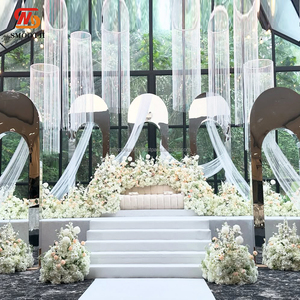 Soporte de arco de Metal plateado dorado de acero inoxidable brillante liso moderno Simple para eventos escenario telón de fondo espejo decoración de fondo - Product Image 1