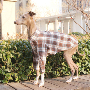 Nueva camisa de primavera para mascotas, chaqueta suave para perros, a la moda <span class=keywords><strong>con</strong></span> diseño de <span class=keywords><strong>galgo</strong></span> a cuadros, suéter, ropa de Dachshund - Product Image 3
