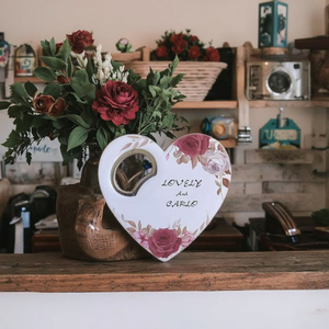 Abridores de Botellas de Cerveza de Plástico Duro con Diseño de Corazón Romántico, Regalo de Boda, Impresiones UV, Bajo MOQ, Posavasos a Todo Color - Product Image 5