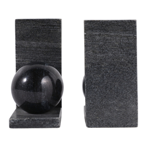 Fermalibri moderno in marmo con sfera per decorare la libreria, accessori decorativi per libri, per scrivania da ufficio e biblioteca domestica, scultoreo. - Product Image 5