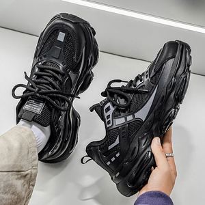 <b>Plus</b>-<b>size</b> 38-47 Trendy Men's Casual Shoes Luxury Sports Running Shoes Chunky Height Increasing Breathable Walking Style Shoes - Product Image 3