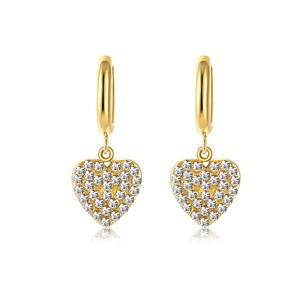 Trendy Diamond Stainless Steel love Necklace Jewelry <b>Set</b> <b>Crystal</b> Cz Cubic Zirconia Heart Earrings Necklace Jewelry <b>Set</b> - Product Image 5