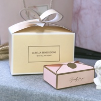 Customized Textured Matt Fancy Art Paper Foldable Candle Gift Box With Inserts Candle Packaging Boxes for Flower Gift P