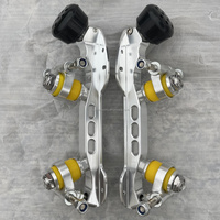 Patins à roulettes à quatre roues avec support de lame monobloc CNC, double rangée, support en aluminium 6061, coque en cuir de vachette, caoutchouc, freestyle professionnel
