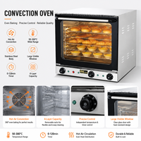 Four à convection électrique commercial pour boulangerie, 4 plateaux pour le pain, les gâteaux, la pâtisserie, équipement de boulangerie en acier inoxydable