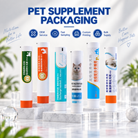 Tube ergonomique en aluminium-plastique à extrusion facile avec bouchon à vis, conception confortable pour l'alimentation quotidienne des animaux de compagnie