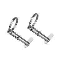 Goupille de sécurité en acier inoxydable 316, 6x40mm, à ressort, à dégagement rapide, pour bateaux, yachts et matériel marin