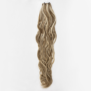 Extensiones de Cabello Humano Natural Virgen Ruso con Ondas Naturales, Doble Trama, 22 Pulgadas, Reflejos Rubios, Trama Invisible Genius - Product Image 6