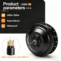 Kit de conversion de vélo électrique haute puissance 52V 2000W 3000W avec moteur à moyeu sans balais, écran LCD et câble étanche pour vélo électrique DIY