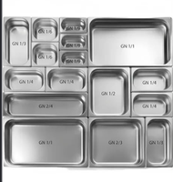 EU&US Edelstahl GN-Behälter Gastronorm-Behälter Stapelbare Buffet-Dampftischpfanne mit Deckel für Restaurant-Lebensmittellagerung