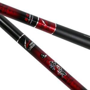 Canne à pêche à la ligne BenXiao Red 3,6m-7,2m en tissu carbone 8 couches, super rigide, action rapide, pour la pêche en eau douce, carpe crucian, bar. - Product Image 2