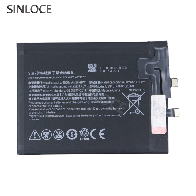 High Quality 3.87V 4500mAh Li3945T44P8h526391 for ZTE Nubia Red Magic 5G NX659J Battery