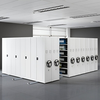 Archivador Móvil Compacto, Unidad de Almacenamiento de Archivos que Ahorra Espacio, para Oficina o Escuela, Venta al por Mayor, Color Blanco