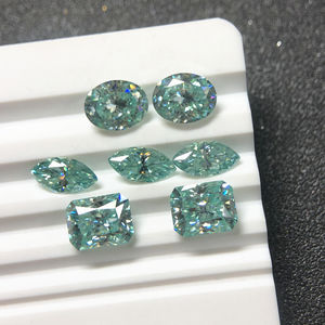 最高品質 VVS1 ラウンド トリリオン スクエア プリンセス オーバル エメラルド ラディアントカット 1ct 2ct 3ct 5ct 天然 アクアマリンブルー モアサナイトダイヤモンド - Product Image 2