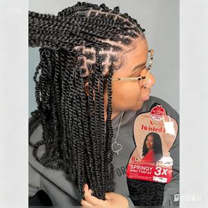 Venta al por mayor 3X Cabello sintético rizado afro hecho a mano para crochet, cabello Marley para trenzar, suave afro twist para <span class=keywords><strong>Passion</strong></span> Butterfly Locs - Product Image 1