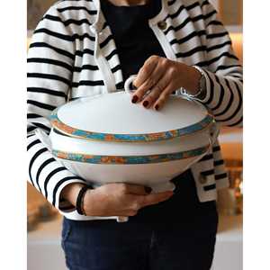 Set di Stoviglie Richard Ginori Impero 12 Pezzi, Stile Bohémien Classico, Kit Ecologico con Bordo Astratto per Hotel - Product Image 2