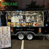 WECARE Remorques de restauration mobiles pour café, jus, nourriture, entièrement équipées, Foodtruck, Pizza, BBQ, Snack, Camion de restauration rapide avec cuisine complète