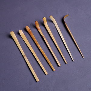 Japanese Style Bamboo Tea Pick Scoop Set Handmade Kung Fu Tea Ceremony Accessories Irregular Shape Zhejiang Origin - Product Image 3