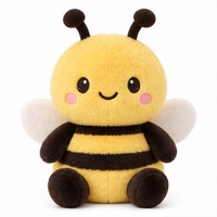 Peluche personnalisée Abeille Mascotte Brodé en Coton PP Doux, Animal en Peluche en Polyester pour Marquage OEM Fabricant Logo Personnalisé