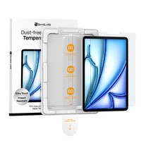 Protection d'écran en verre trempé 9H pour iPad Air M4 2026 11/13 pouces, film transparent anti-rayures, kit d'installation avec boîte d'alignement magique