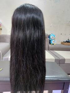 Perruques de cheveux humains naturels droits bon marché, perruques ondulées et brésiliennes, perruque de cheveux humains 100% de 40 pouces avec lace frontale et cheveux de bébé - Product Image 4