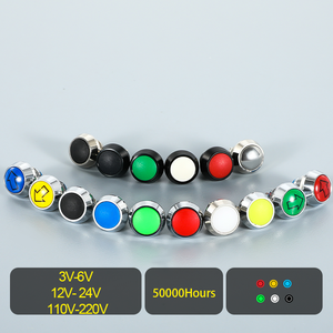 12mm Étanche IP65 Métal Momentané Réinitialisation Boule Sphérique Cercle Rond Tête Dôme Bouton Poussoir Avec Broche et Vis Bornes - Product Image 4