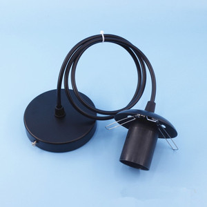 Clip paralume E27 vite supporto Base in plastica con filo LED Base pendente E27 portalampada - Product Image 2