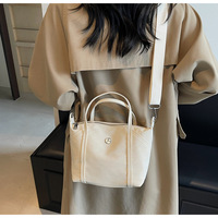 Sıcak Satış Özel Logo Vintage Moda Bayan Tek PU Orta Boy Tote Çanta Alışveriş Plaj Omuz Çantası Cepli