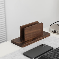 Support vertical pour ordinateur portable gain de place avec rehausseur d'écran, organisateur de bureau pour petit bureau