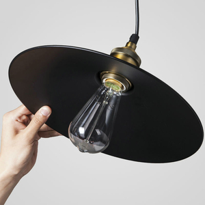 Lustre <span class=keywords><strong>Noir</strong></span> de Style Industriel Rétro Restaurant Bar Luminaire Suspendu en Métal Atmosphère Lampe Suspendue - Product Image 2
