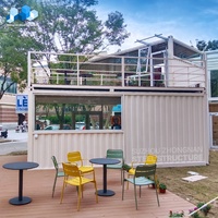 Maison Modulaire Préfabriquée Détachable Personnalisée Zhongnan, Restaurant en Verre, Bar Conteneur, Café