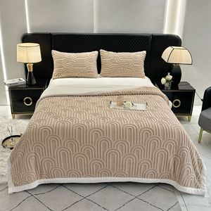 Coperta in pile jacquard in poliestere, elegante e creativa, bestseller, morbida, confortevole, traspirante e calda per l'inverno - Product Image 2