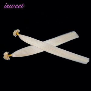 Cheveux naturels Remy en kératine italienne super blancs, 100% cheveux humains, blond, extensions de cheveux à pointe U - Product Image 4